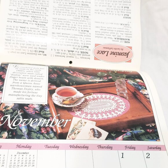 Doily Calendar 1991 by The Needlecraft Shop CT91 Crochet Pattern Booklet - Picture 7 of 8